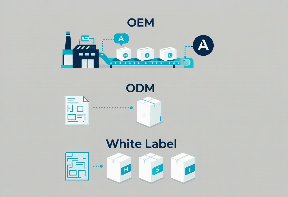 OEM, ODM and white label manufacturing comparison