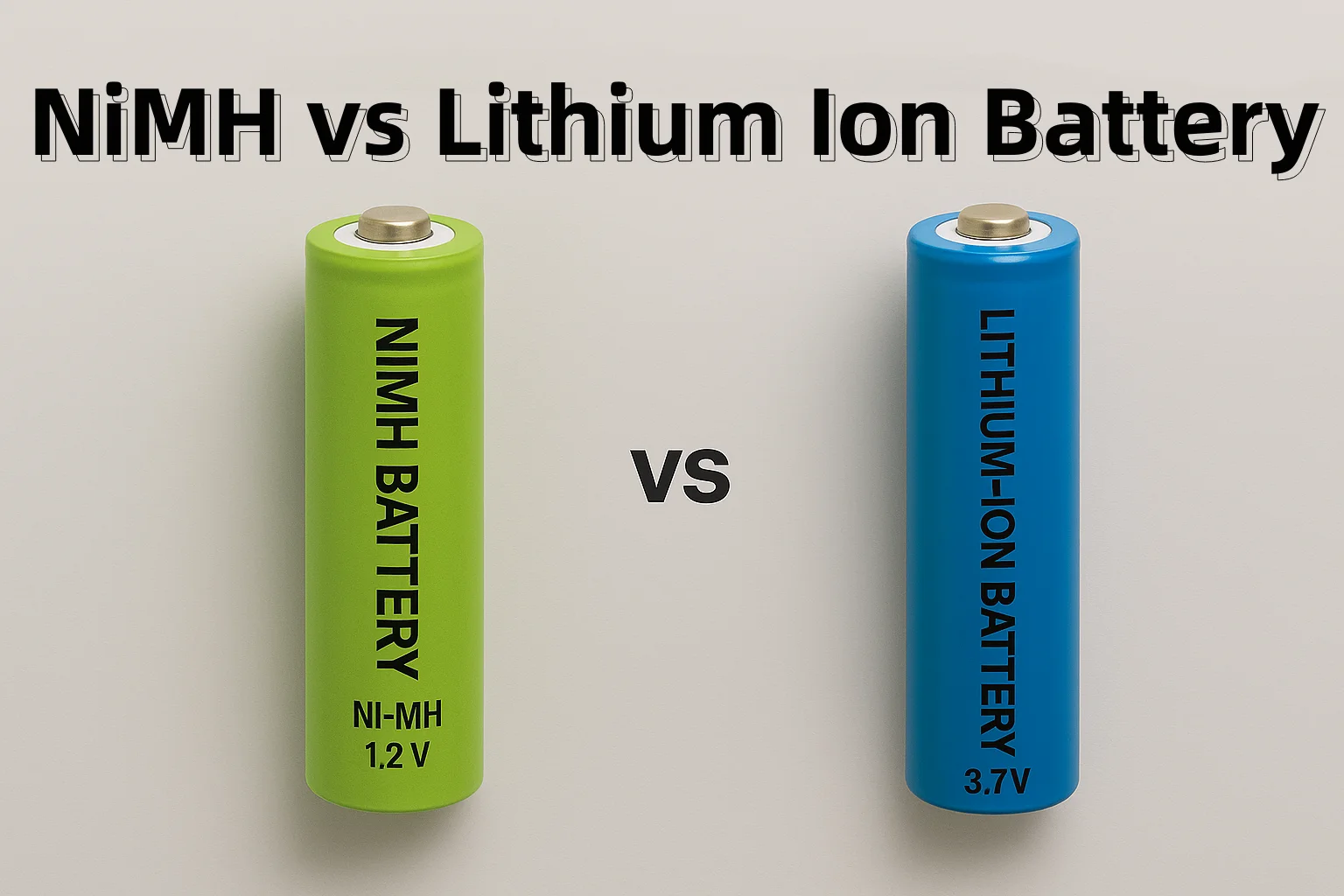 Lithium-ion and NiMH battery cells comparison